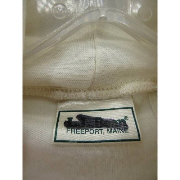 VINTAGE LL Bean Top XL Tall Cream Turtleneck Shirt T Tee 90s USA - Picture 8 of 10
